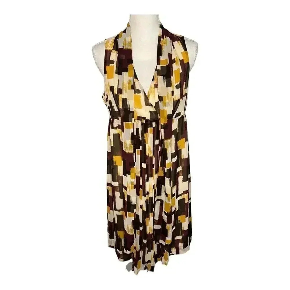 New York and Company Women’s Size 4 Multi-Colored‎ Geometric Print Dress
